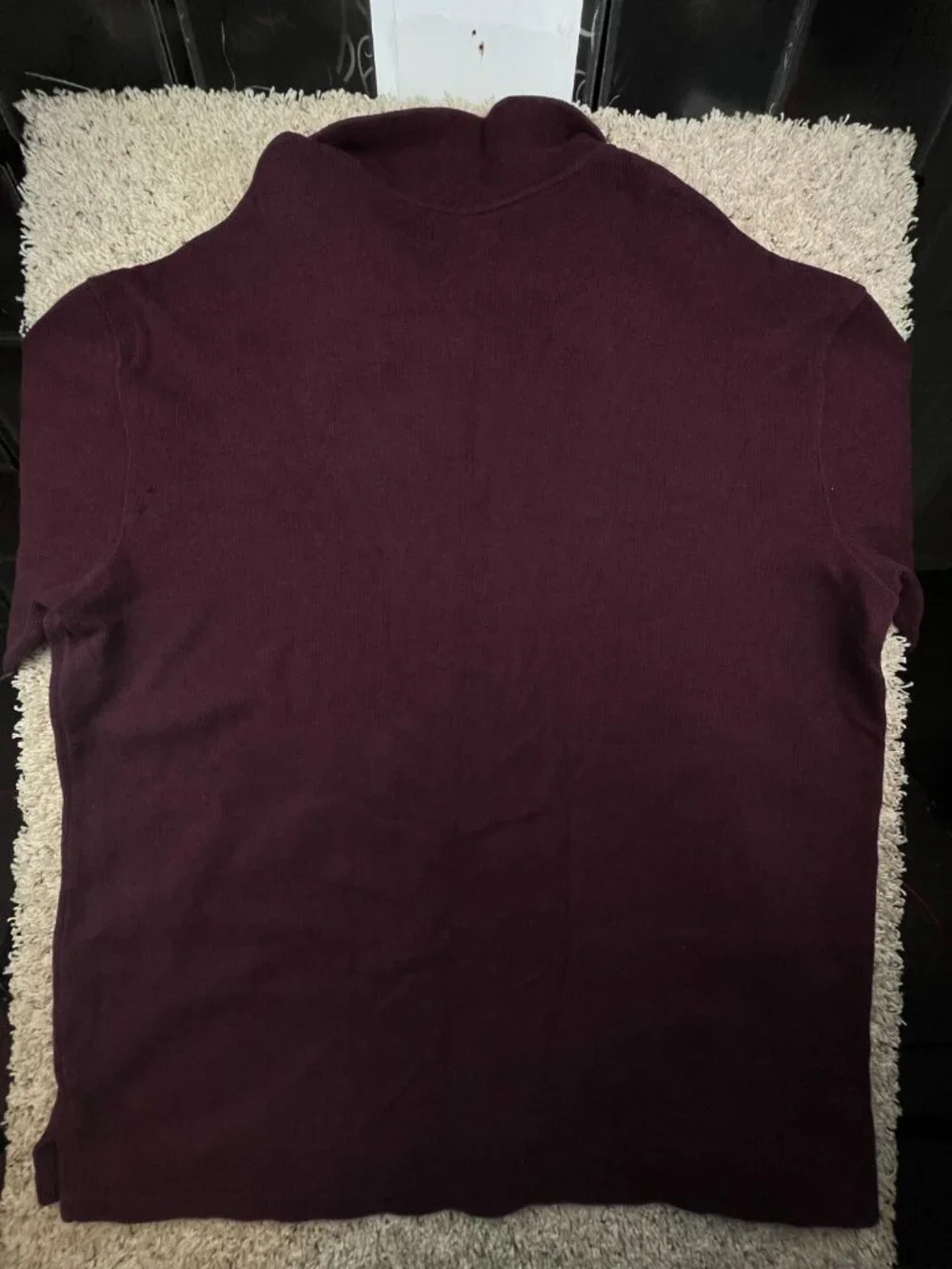 Polo Ralph Lauren Sweater Mens 2XLT Tall Classic 1/4 Zip Red Maroon W Pony
